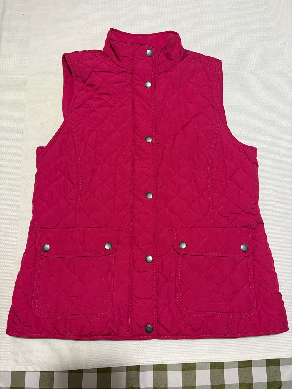 TALBOTS pink quilted vest